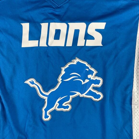 Detroit Tigers Men's Medium Blue White Agusta Reversible Flag Football Jersey - Picture 2 of 11